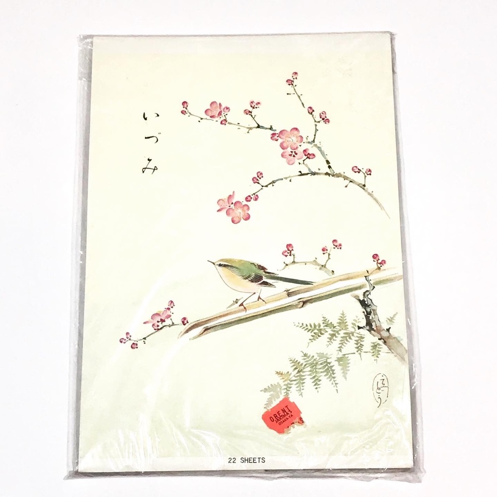 Vintage Japan Cherry Blossom Stationery Set 1960’s